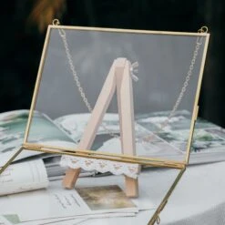 Hanging Rectangle Multiple Size Herbarium Brass Double Glass Frame For Pressed Flowers, Dried Flowers, Poster, Floating Frame -Ncyp Garden Store il fullxfull.3955097717 s8p0