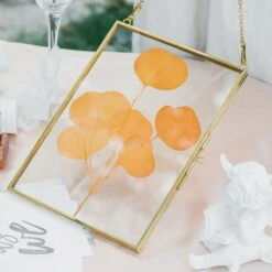 Hanging Rectangle Multiple Size Herbarium Brass Double Glass Frame For Pressed Flowers, Dried Flowers, Poster, Floating Frame -Ncyp Garden Store il fullxfull.3955100679 m566