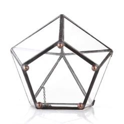 Handmade Small Modern Clear Jewelry BoxGlass Geometric Terrarium For Wedding Planters Succulents -Ncyp Garden Store product image 336639178