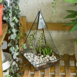 Handmade Glass Geometric Terrarium Indoor Outdoor Planter Landscape Wall Pyramid For Succulents 17 Handmade Glass Geometric Terrarium Indoor Outdoor Planter Landscape Wall Pyramid For Succulents -Ncyp Garden Store product image 383777894