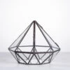 Handmade Diamond Black Glass Geometric Terrarium With Door For Succulents Moss Airplants -Ncyp Garden Store product image 389524688