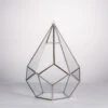 Handmade Silver Hanging Teardrop Shape Geometric Glass Terrarium For Succulent Moss Fern -Ncyp Garden Store product image 449459859