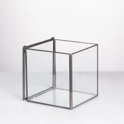 Handmade Square Glass Geometric Terrarium With Lid For Fern Moss Succulents Cacti 24 Handmade Square Glass Geometric Terrarium With Lid For Fern Moss Succulents Cacti -Ncyp Garden Store product image 456312619
