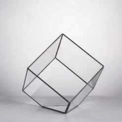 Handmade Cube Black Glass Geometric Terrarium Container For Moss Fen Succulents 19 Handmade Cube Black Glass Geometric Terrarium Container For Moss Fen Succulents -Ncyp Garden Store product image 462966536