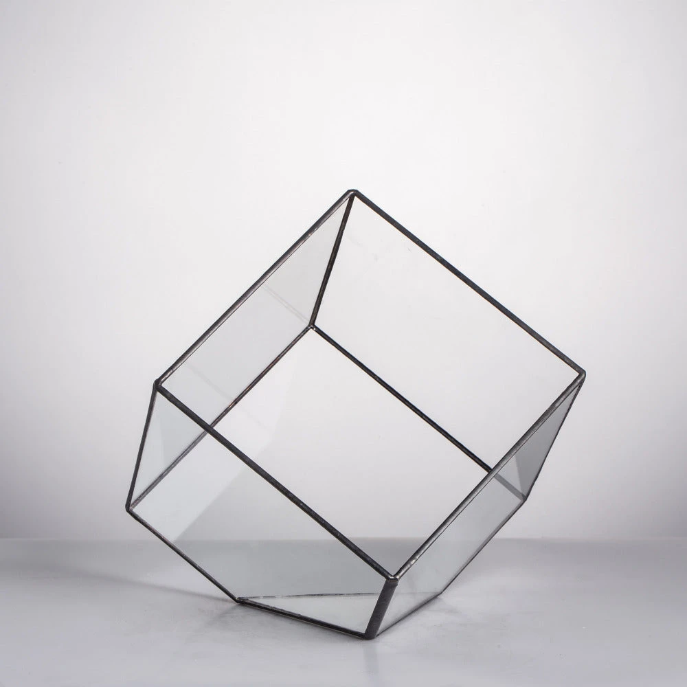 Handmade Cube Black Glass Geometric Terrarium Container For Moss Fen Succulents 9 Handmade Cube Black Glass Geometric Terrarium Container For Moss Fen Succulents - Image 7