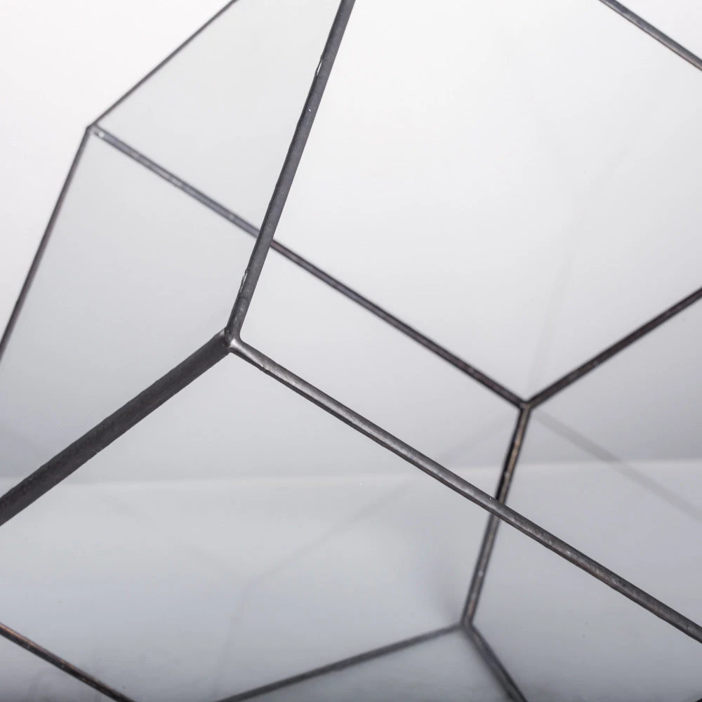 Handmade Cube Black Glass Geometric Terrarium Container For Moss Fen Succulents 6 Handmade Cube Black Glass Geometric Terrarium Container For Moss Fen Succulents - Image 4