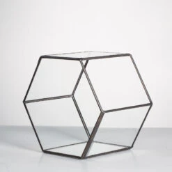 Handmade Thick Geometric Hexagon Glass Terrarium For Succulent Moss Airplants -Ncyp Garden Store product image 496902043
