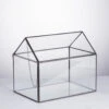 Handmade House Shape Glass Black Geometric Terrarium With Lid For Succulent Moss Airplants Cacti -Ncyp Garden Store product image 572123494