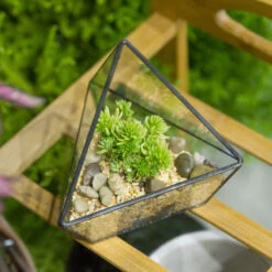 Handmade Geometric Flower Pot Small Glass Terrarium Pot For Container Balcony Garden Succulents 15 Handmade Geometric Flower Pot Small Glass Terrarium Pot For Container Balcony Garden Succulents -Ncyp Garden Store product image 573788997