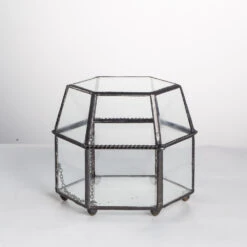 Handmade Small Glass Jewelry Geometric Box Terrarium For Succulents Ring Box -Ncyp Garden Store product image 580459541