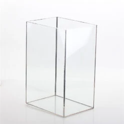 Handmade Silver Long Geometric Glass Terrarium For Succulents Moss Cacti Fern