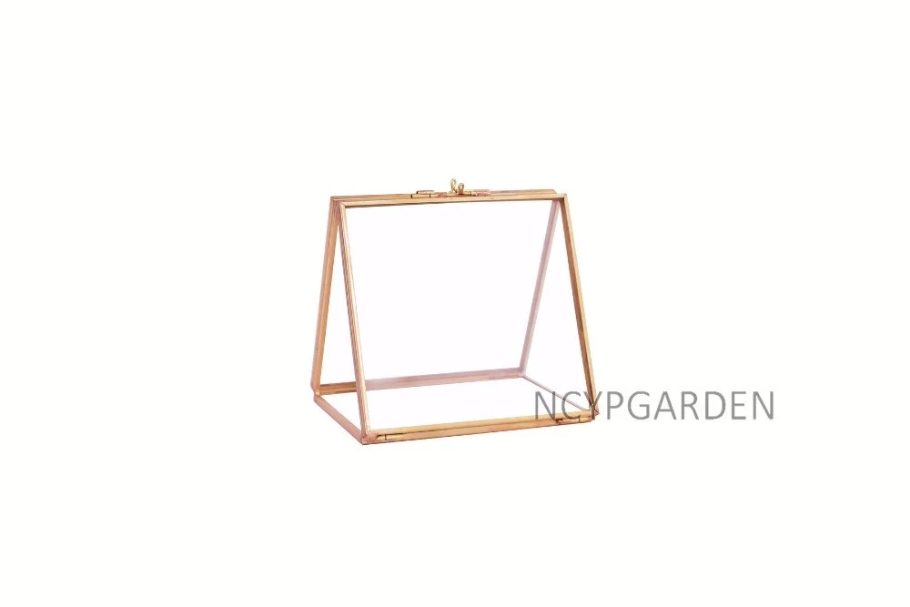 Handmade 2 Sided Standing Copper Brass Glass Rectangular Photo Frame For Wedding 6 Handmade 2 Sided Standing Copper Brass Glass Rectangular Photo Frame For Wedding - Image 4