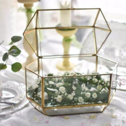 Handmade Large Geometric Glass Wedding Card Box Gift Card Box Keepsake Recipe Reception Envelope 20 Handmade Large Geometric Glass Wedding Card Box Gift Card Box Keepsake Recipe Reception Envelope -Ncyp Garden Store product image 616006246
