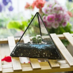 Handmade Small Pyramid Glass Geometric Terrarium For Ring Box Moss Cacti 22 Handmade Small Pyramid Glass Geometric Terrarium For Ring Box Moss Cacti -Ncyp Garden Store product image 997415095